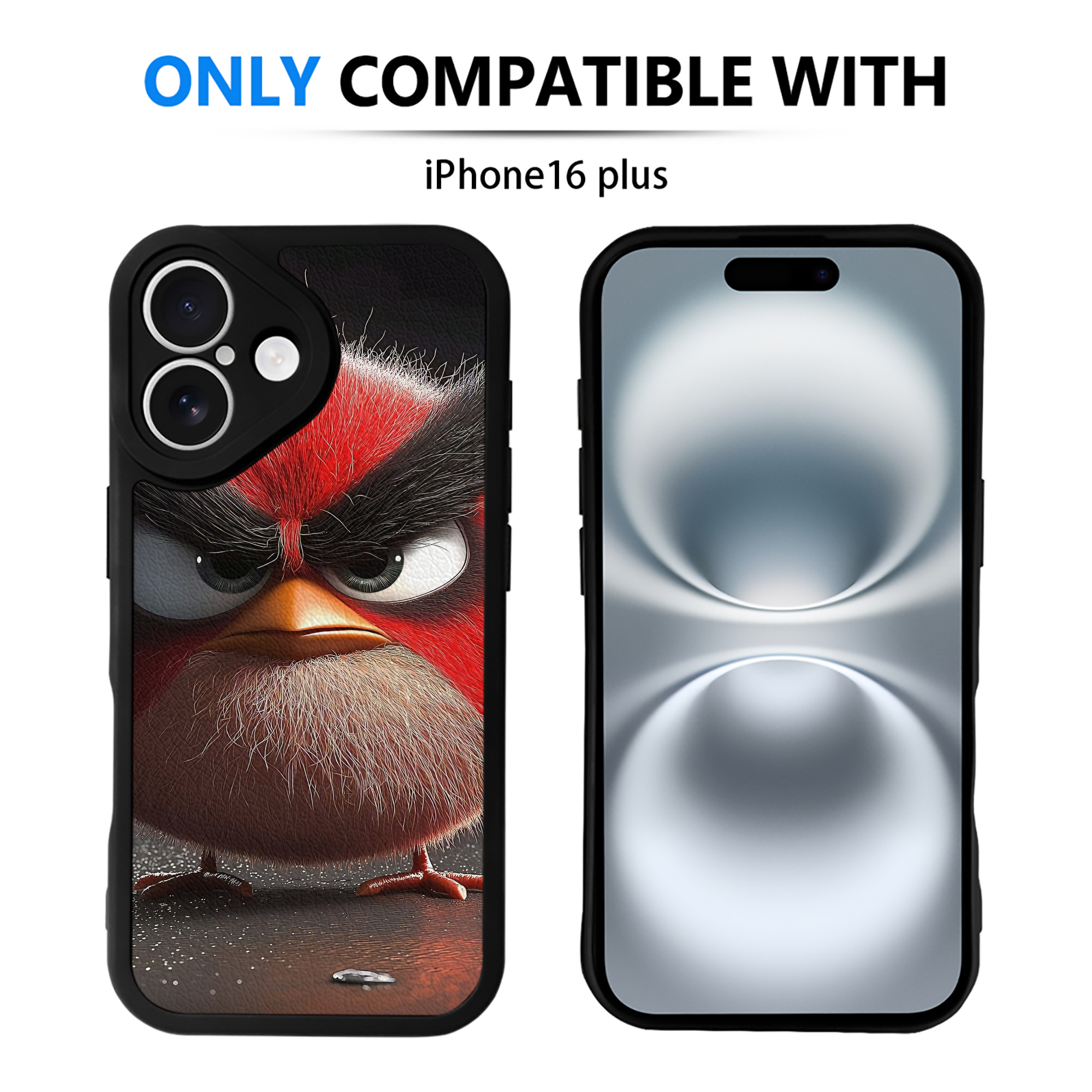 （画像用） Angry Birds アングリーバード 【iPhone 16シリーズ対応】シリコンスマホケース（レザー調） 材質：シリコン